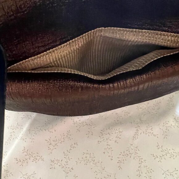 Lauren Merkin Shimmer Bronze Foldover Clutch - Picture 6 of 8